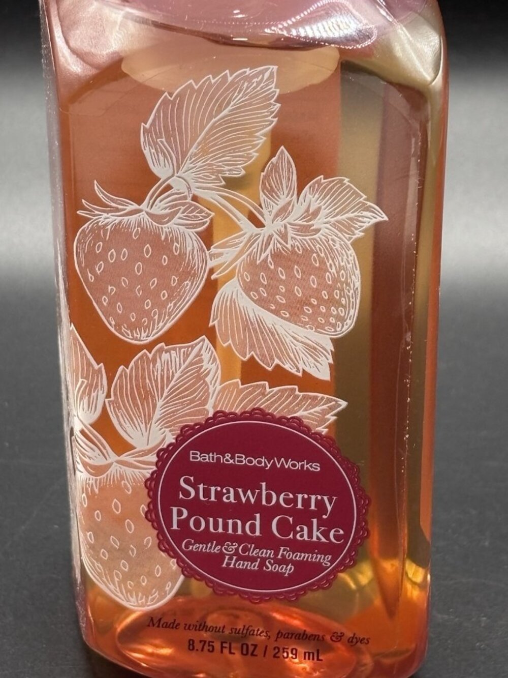 Bath & Body Works Strawberry Pound Cake Gentle Foaming Hand Soap 8.75 oz Bakery - Picture 3 of 15